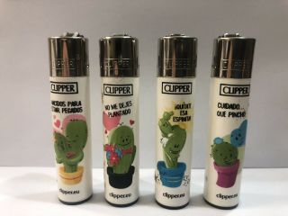 Rare Cactus Clipper Lighter Set - Set Of Four