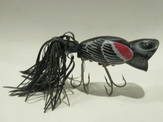 Vintage Arbogast 5/8 Oz Hula Popper Red Wing Blackbird