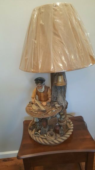 Rare Vintage Apsit Bros Of California Nautical Ship Builder Lamp 1980 