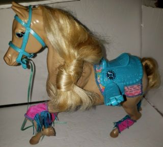 Vintage 1989 Barbie Western Fun Sun Runner Horse W/ Some Accessories