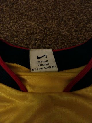 Arsenal 1997 - 1998 Nike Goalkeeper Football Shirt Rare Long Sleeve Boys Large 3