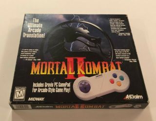 Mortal Kombat Ii Big Box Pc Game W/ Gravis Gamepad (1996) ; Extremely Rare