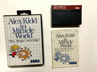 Alex Kidd In Miracle World (sega Master System,  1986) - Complete - Rare