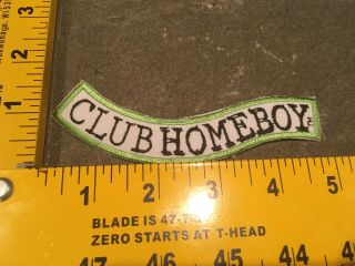 Nos Club Homeboy Patch Bmx Skateboard Old Rare Vintage Better Than Sticker Rad