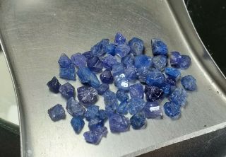 12.  6ct Rare Color Never Seen Before Neon Cobalt Blue Spinel Crystals Specimen