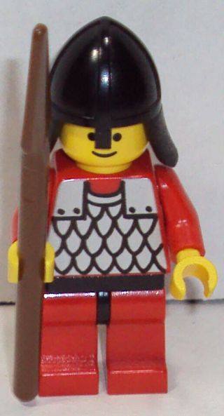 Lego 6059 Classic Castle Black Monarch Vintage Medieval Soldier Minifigure Spear