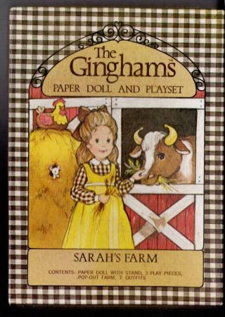 1978 The Ginghams Paper Dolls & Playset Sarah 
