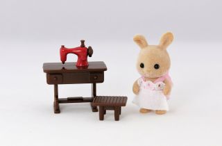 Vintage Set - Sylvanian Families Baby Tailor Set By Epoch Japan Calico Critters