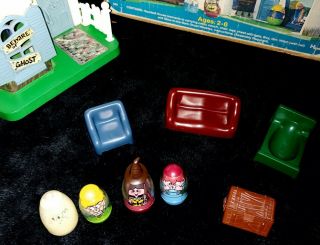 RARE 1976 Vintage Weebles Haunted House COMPLETE w/box witch ghost Halloween EUC 2