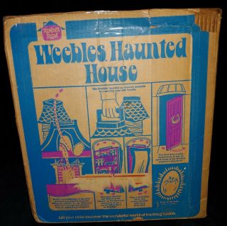 RARE 1976 Vintage Weebles Haunted House COMPLETE w/box witch ghost Halloween EUC 3