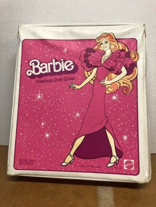 Vintage 1982 Barbie Fashion Doll Case,  Pink White No.  1002 Made In Usa By Mattel