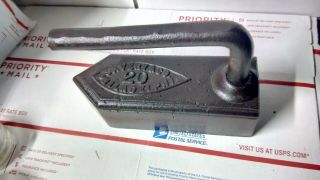 Old Antique Cast Iron Savery & Co 20 Sad Iron Door Stop Philadelphia Pa