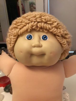 Vintage Cabbage Patch Doll 1978 - 1982 Blue Eyes 16 Inches Tall.