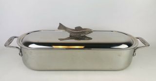 Rare All - Clad Fish Steamer Poacher Pan Cookwarealuminum 3 Piece