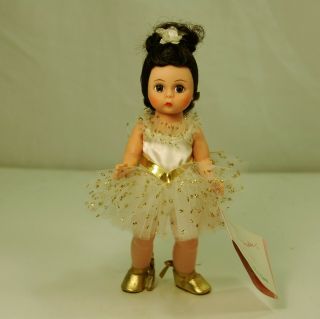 Vintage Madame Alexander Ballerina Doll Burnette W/ Gold Trimmed Tutu