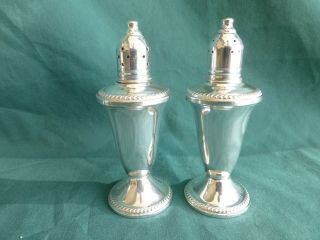 Antique Duchin Creation Sterling Silver Weighted Salt And Pepper Shakers