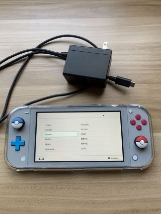 Nintendo Switch Lite Pokemon Zacian Zamazenta Edition W/ Charger Rare