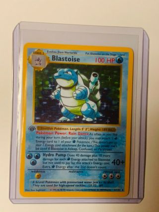Pokemon Blastoise 2/102 Extremely Rare And In Perfect Near -