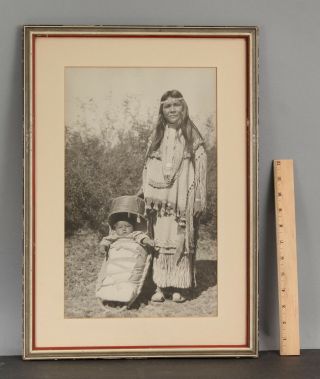 Rare Antique 1920s Gracie Taylor Native American San Carlos Apache Photograph