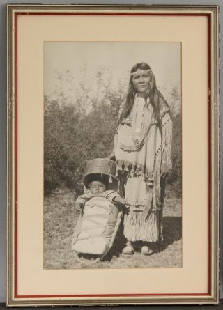 RARE Antique 1920s Gracie Taylor Native American San Carlos Apache Photograph 2