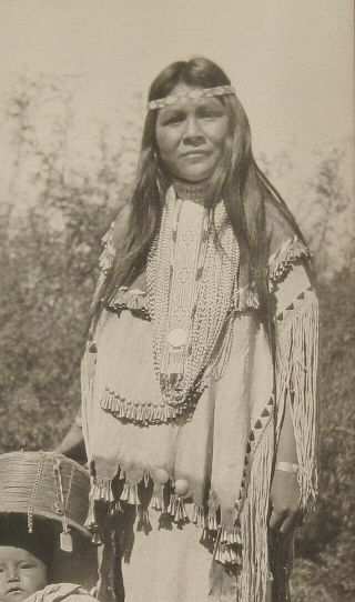 RARE Antique 1920s Gracie Taylor Native American San Carlos Apache Photograph 4