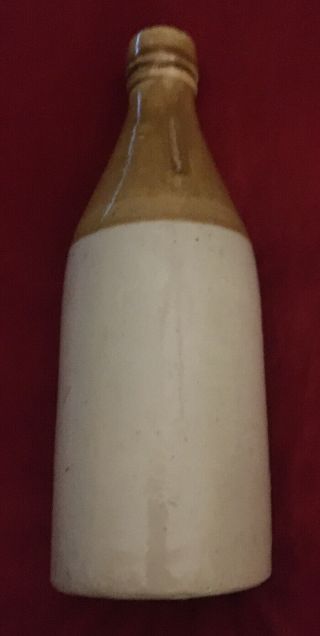 Antique 1800 ' s Stoneware 2 Toned Portobello Edinburgh Ginger Beer Bottle 3