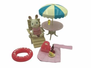 Calico Critters Sylvanian Families Freya ' s Day at the Seaside Beach 2
