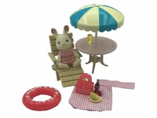 Calico Critters Sylvanian Families Freya ' s Day at the Seaside Beach 3