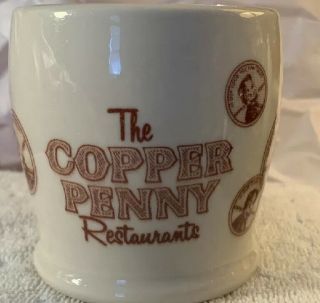 The Copper Penny Restaurants Coffee Mug Cup Shenango “in Our Food You Can Trust”