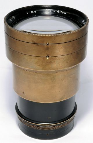 Ф - 3 1:4,  5 40cm F - 3 400mm 4.  5 Fast Brass Lens Ussr Soviet Rare Gomz? Lomo?