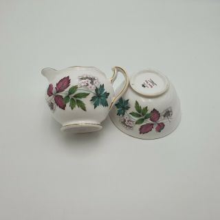 Royal Vale Fine English Bone China Sugar Bowl Milk Jug Creamer Rose Design