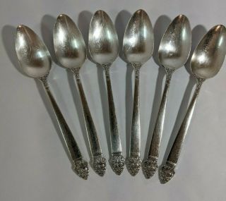 6 King Cedric 6.  25 Inch Spoons Oneida Community Plate No Monograms 30 G