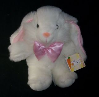12 " Vintage Kids Of America White Easter Bunny Rabbit Stuffed Animal Plush Toy