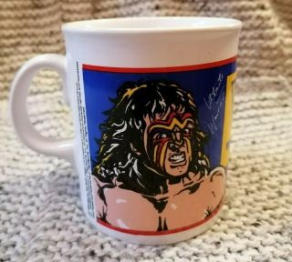 Wwf Vintage Wrestling Mug - Hulk Hogan & Ultimate Warrior - 1990 - Rare