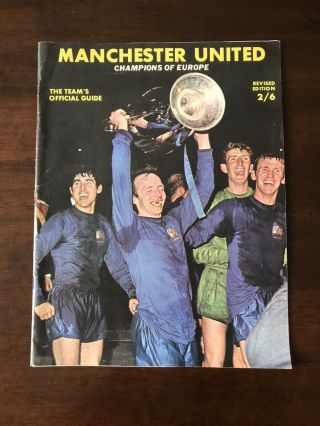 Manchester United 1968 European Cup Winners Football Very Rare Vintage Brochure