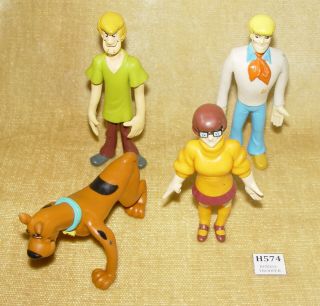 Joblot Scooby Doo Bendy Action Figures Equity 1999 Shaggy Fred Velmy Scooby Rare