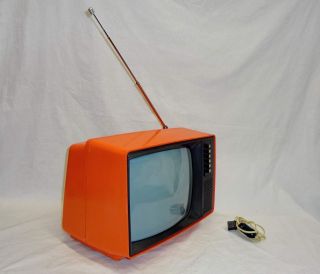 Vintage Junost 405 14  Russian Tv Portable 230v / 12v Very Rare