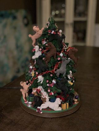 Danbury Poodle Christmas Tree Light Up Very Rare