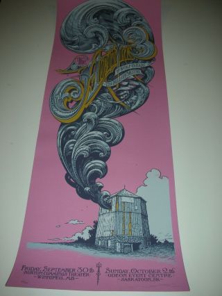 Aaron Horkey Arcade Fire Pink Concert Poster 2005 RARE Signed Silk Screen Print 2