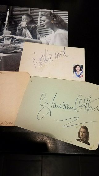 Rare Miracle On 34th Street Autographs: Natalie Wood,  Maureen O ' Hara,  Edmund. 3