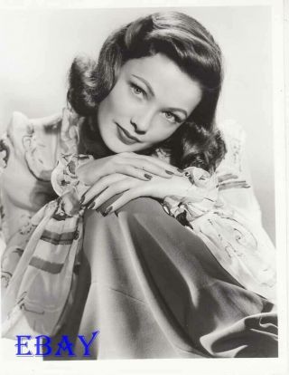 Gene Tierney Rests Her Head On Her Hands Rare Photo