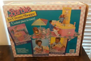Vintage 1987 Barbie Ice Cream Shoppe Play Set With Box Complete