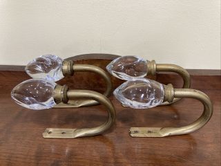 Glass Antique Look Metal Curtain Tie Back Set Of Two