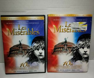 Les Miserables - In Concert Dvd,  2012,  2 - Disc Set,  10th Anniversary Rare A1