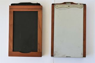 (2) Antique 3a Premo Wood Photographic Film Plates / Holders (3 " By 5 ")