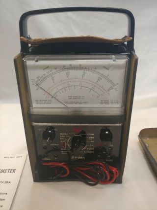 Voltmeter Rca Volt & Ohm Meter Wv - 38a Vintage W/ Probes