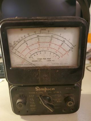 Vintage Simpson Model 260 Ac Dc Volt - Ohm - Amp Meter