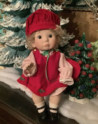 Vintage 1979 Signed Lee Middleton 14” Little Angel Christmas Doll