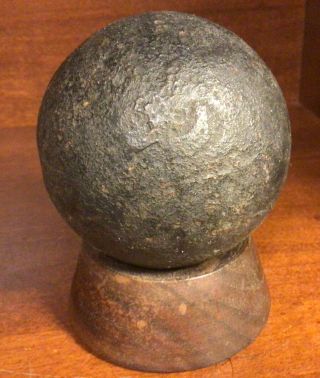 Rare Civil War Solid Cannonball Over 4 Lb 3” Diameter Antique Vintage American