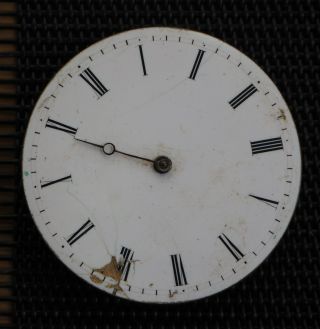 Vintage Rare Moulinie Geneve Pocket Watch Movement And Case.  Spares